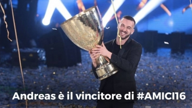 #AndreasMuller &egrave; il vincitore di #Amici16. #BlastingNews
