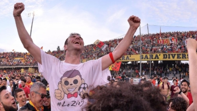 La festa per la Serie B dell'anno scorso.