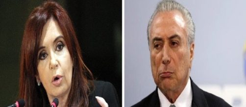 A argentina Cristina Kirchner chama Temer de palha&ccedil;o