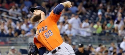 Keuchel in action, Wikimedia Commons https://commons.wikimedia.org/wiki/File:Dallas_Keuchel_on_August_25,_2015.jpg