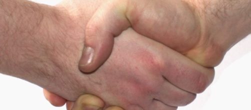 Tremors of the Marcon Trump handshake - image Tobias Wolter Wikimedia Commons