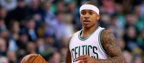Isaiah Thomas scored a playoff-high of 53 points to help the Celtics win in OT. [Image via Blasting News image library/celticslife.com]