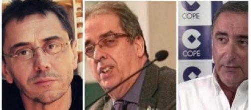 Juan Carlos Monedero, Santiago Gonz&aacute;lez y Carlos Herrera.