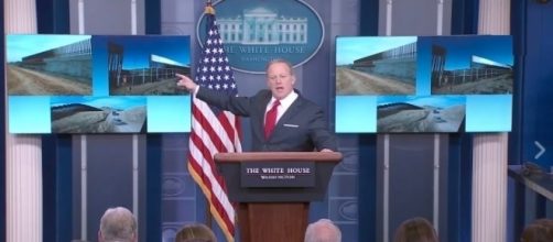 Sean Spicer on border wall, via YouTube