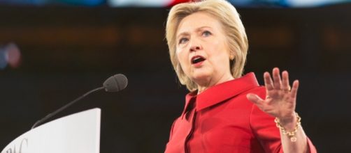 Hillary Clinton speaking at the AIPAC Policy Conference / Photo by Lorie Shaull via wikipedia