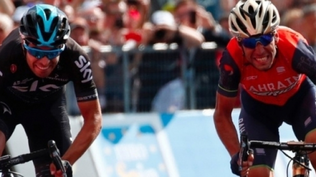 Landa e Nibali, la volata del tappone di Bormio del Giro d'Italia