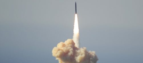 A long-range ground-based interceptor is launched from Vandenberg Air Force Base. Photo via MDA.