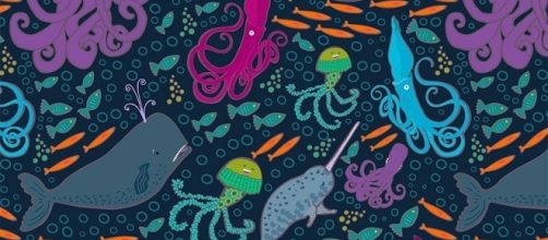 Animals and nature are Joan's inspirations, as can be seen in this scene inspired by the sea. / Photo via Joan Herlinger, used with permission.