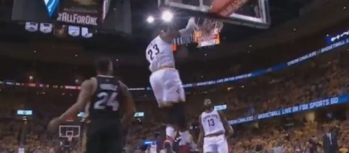 James' dunk in the 3rd, Youtube NBA Conference channel https://www.youtube.com/watch?v=8qWjCkA6uyQ