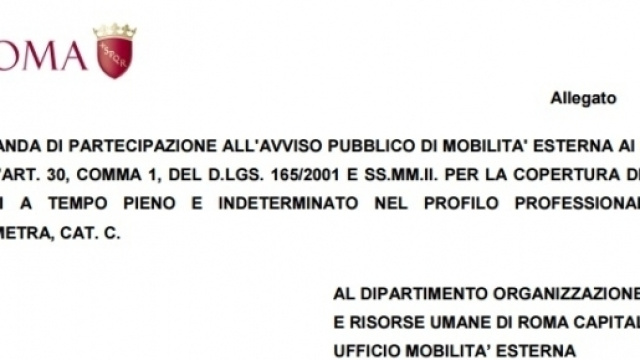 Assunzioni al Comune di Roma: concorso pubblico per Geometri (www.comune.roma.it)