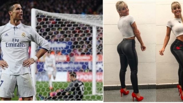 Cristiano Ronaldo sembra stuzzicato dalla conduttrice argentina Maria Perez