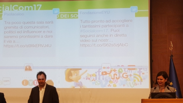 La Presidente della Camera, Laura Boldrini, alla presentazione dell'evento #SocialCom17.