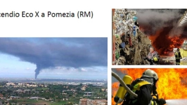 Allarme inquinamento ambientale a sud di Roma, a causa di un grave incendio in una discarica.