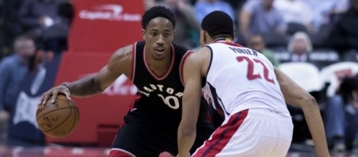 DeMar DeRozan in action, Wikimedia Commons https://commons.wikimedia.org/wiki/File:DeMar_DeRozan_dribbling_Nov_2_2016.jpg