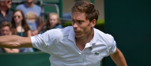 Nicolas Mahut of France during Wimbledon 2016. Photo by Keith Allison -- CC BY-SA 2.0