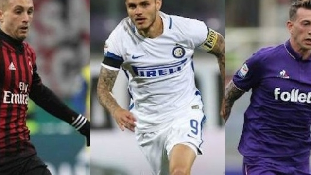 Deloufeu, Icardi, Bernardeschi. Simboli di Milan, Inter e Fiorentina
