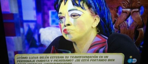 Bel&eacute;n Esteban en Salvame caracterizada del famoso retrato de Dora Maar de Pablo Picasso