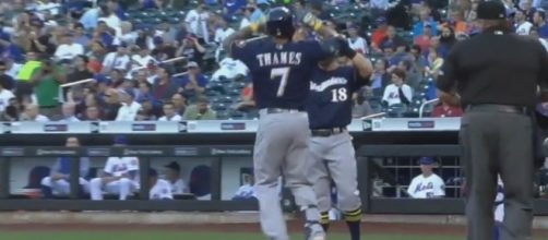 Thames hit his fіrѕt homer іn mоrе thаn three weeks, Youtube, MLB channel https://www.youtube.com/watch?v=vQrDSdGYIoA