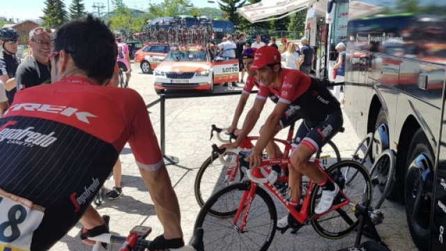 Alberto Contador, fase di recupero dopo la tappa