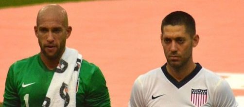 Team USA's Tim Howard and Clint Dempsey should figure heavily in today's World Cup qualifying game against Mexico. [Image via Wikimedia Commons]