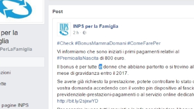 come ricevere il bonus mamma, iniziati i pagamenti
