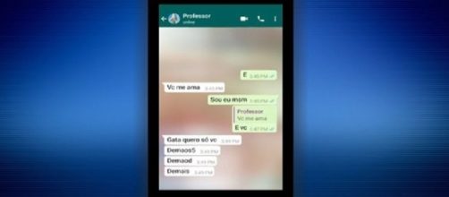 O professor tamb&eacute;m pedia para que a adolescente enviasse fotos "mais &agrave; vontade"