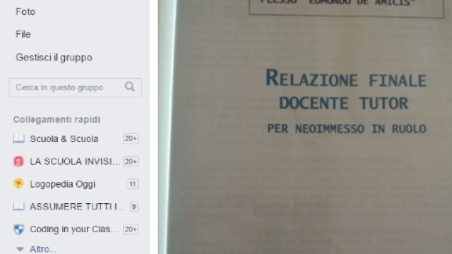 la relazione e il questionario del tutor