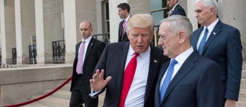 Trump and Mattis outside of the Pentagon | Flickr