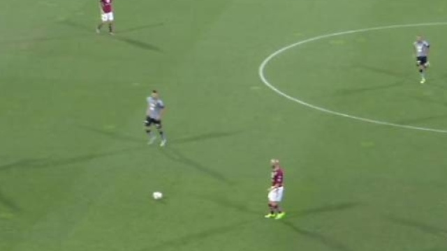 Una fase della semifinale tra Alessandria e Reggiana