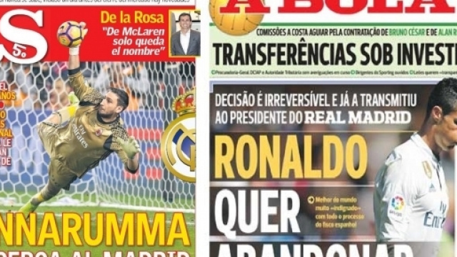 Donnarumma e Cristiano Ronaldo: le rivelazioni dei quotidiani stranieri