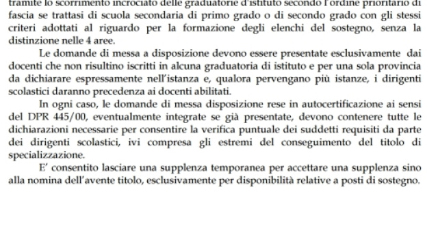 Messa a disposizione solo se non iscritti in GI