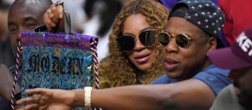 Jay Z and heavily-pregnant wife Beyonce ... Photo via Entertainment Tonight/YouTube