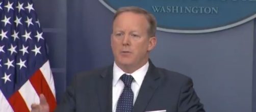 Sean Spicer at press briefing, via Twitter