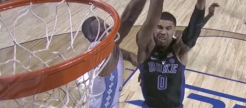 Jayson Tatum of the Duke Blue Devils could be the Boston Celtics' No. 3 pick on Thursday. [Image via ACC Digital Network/YouTube]