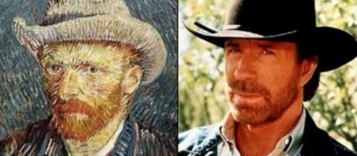 O ator Chuck Norris e o pintor Vincent Van Gogh s&atilde;o bastante parecidos. Foto: Reprodu&ccedil;&atilde;o/Minilua.