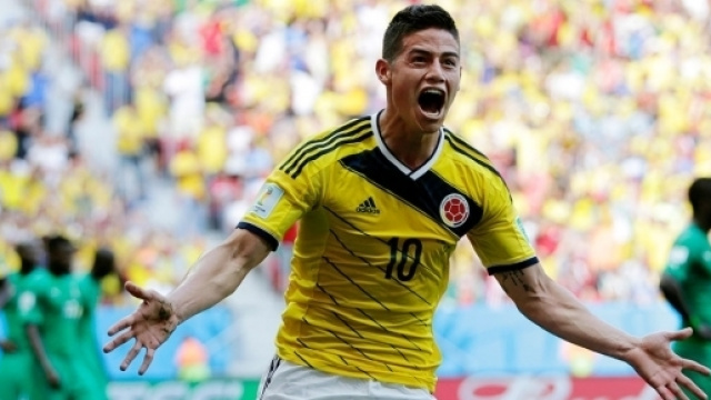 James Rodriguez con la maglia della Colombia