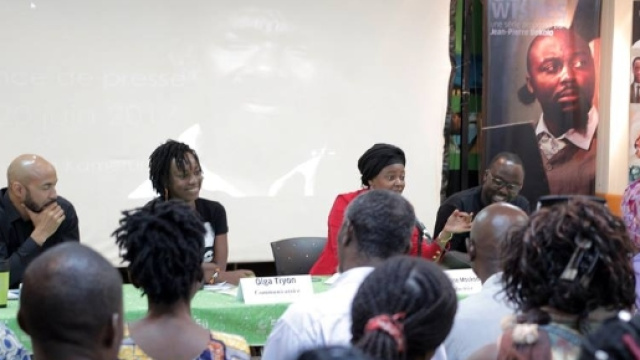 Le Panel de la conf&eacute;rence de presse &agrave; l'Institut Goethe de Yaound&eacute;