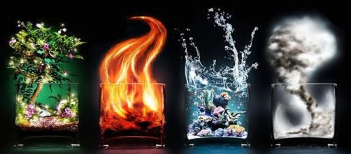 Quatro elementos: terra, fogo, ar e &aacute;gua e os signos