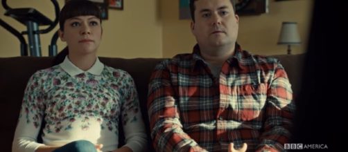 Alison (Tatiana Maslany) and Donnie (Kristian Brunn) are in trouble. (Youtube/BBC America)