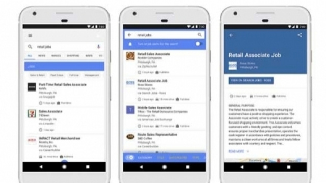 Schermata funzione Google Jobs - http://indianexpress.com