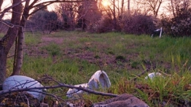 Triste tramonto nella periferia romana.