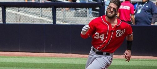 Harper in action, Wikimedia Commons https://commons.wikimedia.org/wiki/File:BryceHarper2015SD001.jpg