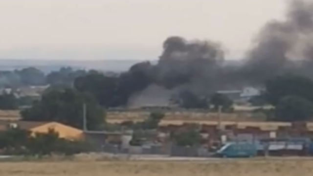 Incendio nei pressi di Foggia .