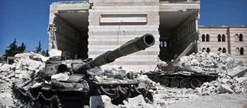 Destroyed tanks litter Syria as fight against ISIS intensifies - Wikimedia Commons - wikimedia.org
