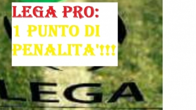 1 punto di penalit&agrave; in arrivo.