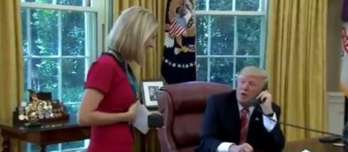 Donald Trump and reporter, via Twitter