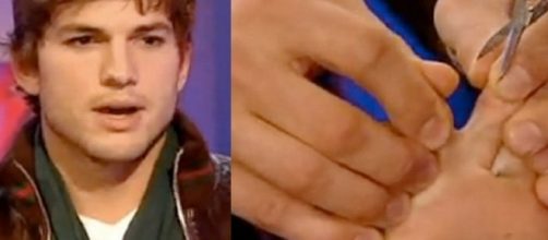 Ashton Kutcher e seu p&eacute; de pato