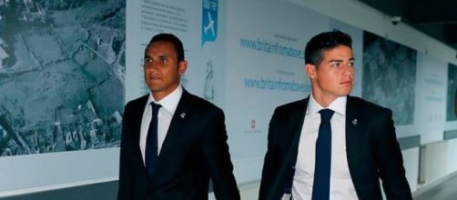 Navas, junto al colombiano James Rodr&iacute;guez este lunes ... - aldia.cr