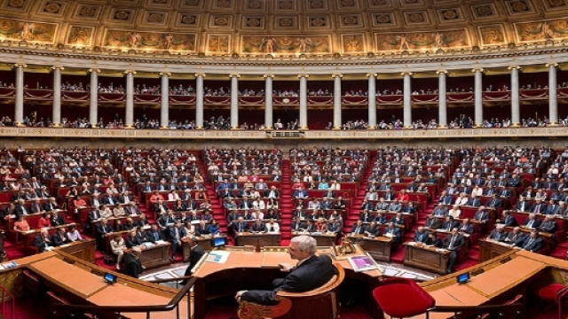 Panorama de l'h&eacute;micycle de l'Assembl&eacute;e Nationale