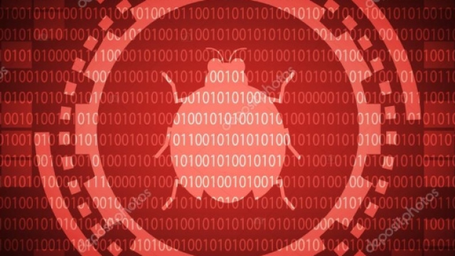 Red of ring and gears with malware bug a computer virus inside o ... - depositphotos.com